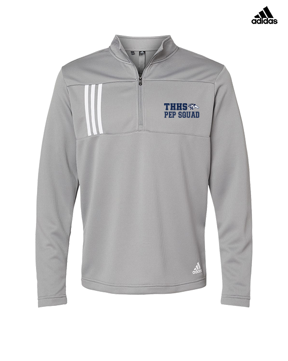 Trabuco Hills HS Song Cheer Pep Squad Logo 2 - Mens Adidas Quarter Zip