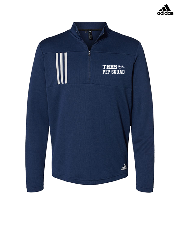Trabuco Hills HS Song Cheer Pep Squad Logo 2 - Mens Adidas Quarter Zip