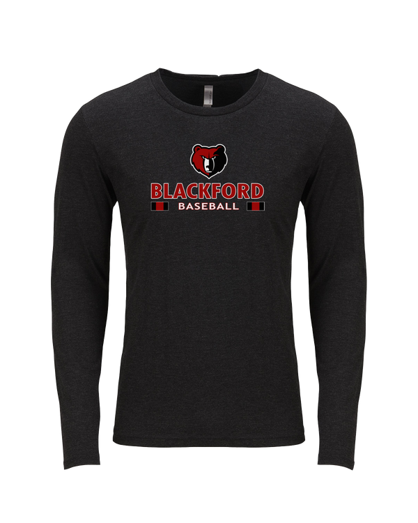 Blackford HS Baseball Stacked - Tri-Blend Long Sleeve