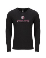 Prairie Ridge HS Wrestling Stacked - Tri-Blend Long Sleeve