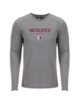 Prairie Ridge HS Wrestling Border - Tri-Blend Long Sleeve