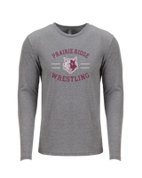 Prairie Ridge HS Wrestling Curve - Tri-Blend Long Sleeve