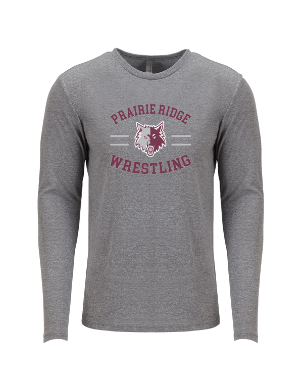 Prairie Ridge HS Wrestling Curve - Tri-Blend Long Sleeve