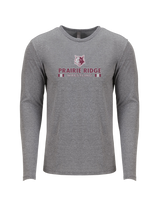 Prairie Ridge HS Wrestling Stacked - Tri-Blend Long Sleeve