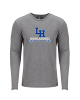 La Habra HS Basketball Stacked - Tri-Blend Long Sleeve