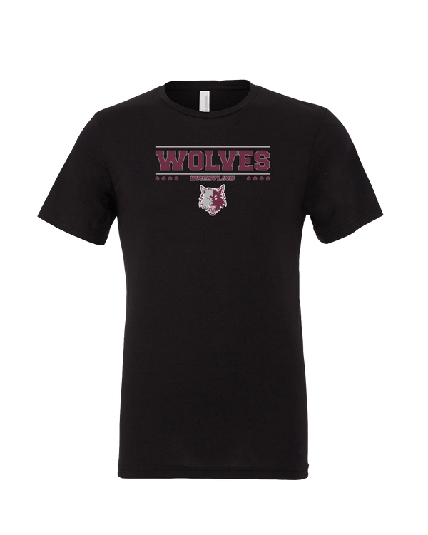 Prairie Ridge HS Wrestling Border - Tri-Blend T-Shirt