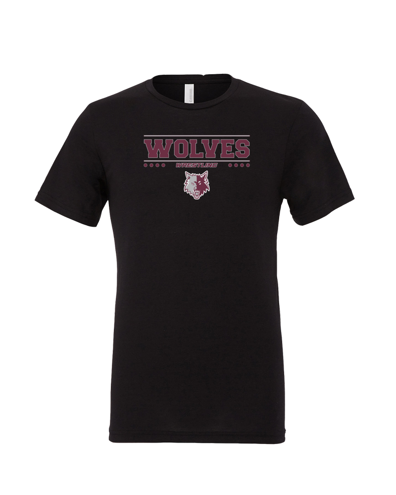 Prairie Ridge HS Wrestling Border - Tri-Blend T-Shirt