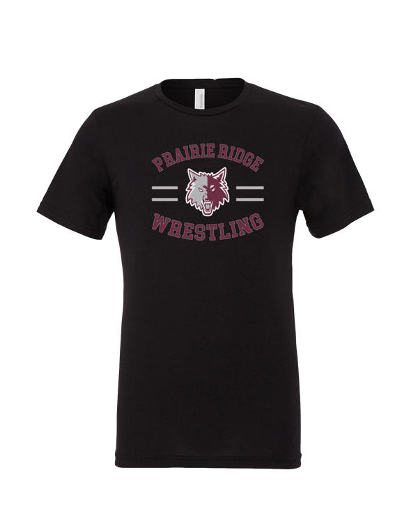 Prairie Ridge HS Wrestling Curve - Tri-Blend T-Shirt