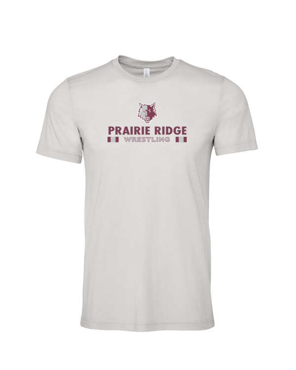 Prairie Ridge HS Wrestling Stacked - Tri-Blend T-Shirt