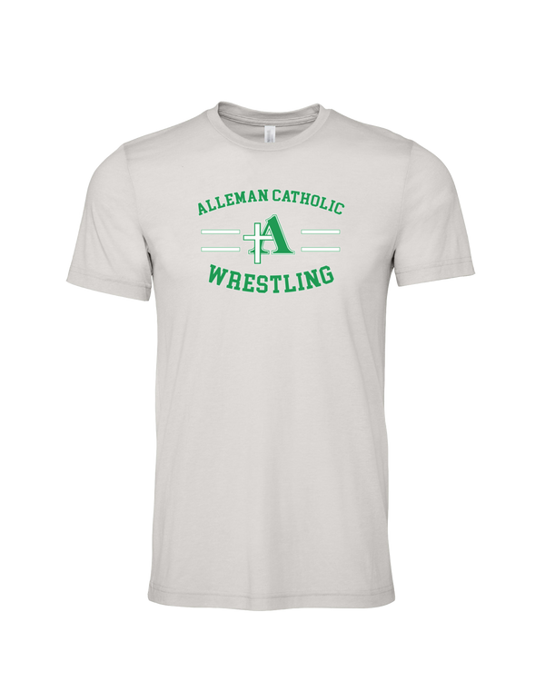 Alleman Catholic HS Wrestling Curve - Mens Tri Blend Shirt