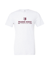 Prairie Ridge HS Wrestling Stacked - Tri-Blend T-Shirt