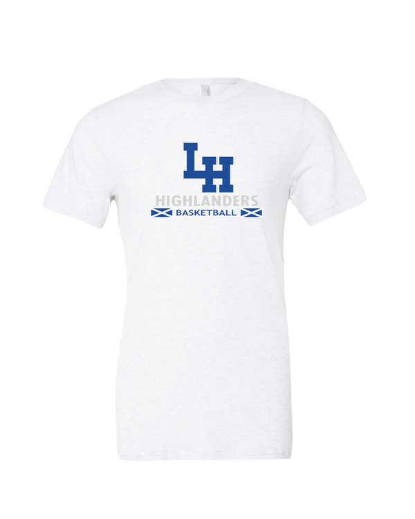 La Habra HS Basketball Stacked - Tri-Blend T-Shirt