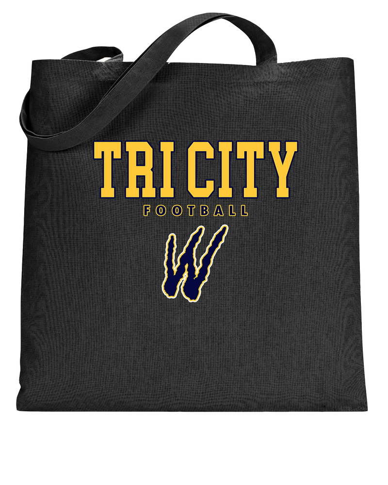 Tri City Wolverines Football Block - Tote Bag