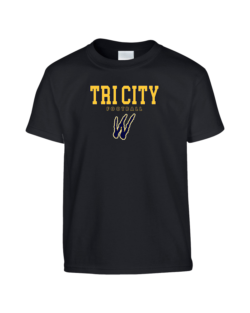 Tri City Wolverines Football Block - Youth T-Shirt
