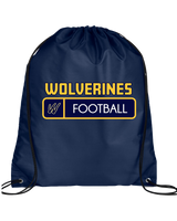 Tri City Wolverines Football Pennant - Drawstring Bag