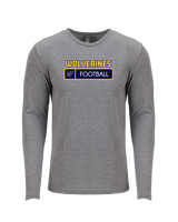 Tri City Wolverines Football Pennant - Tri Blend Long Sleeve