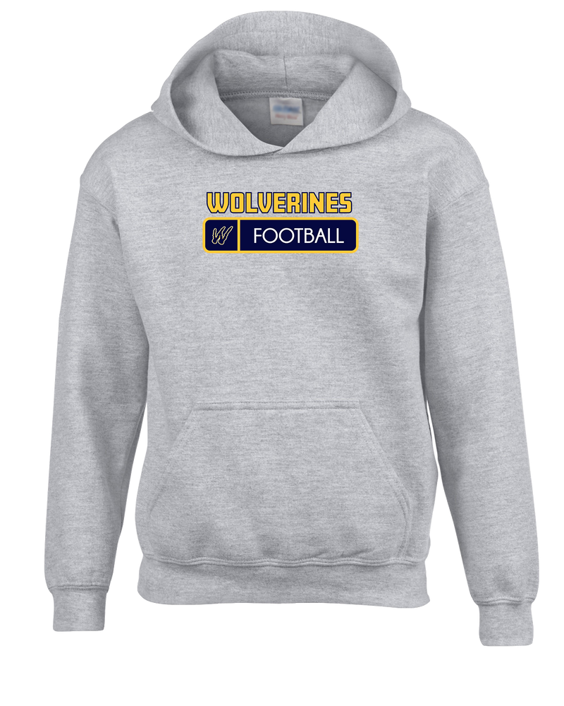 Tri City Wolverines Football Pennant - Youth Hoodie
