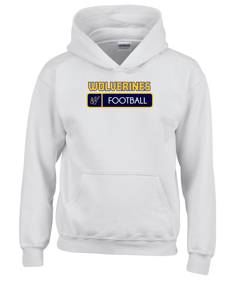 Tri City Wolverines Football Pennant - Youth Hoodie