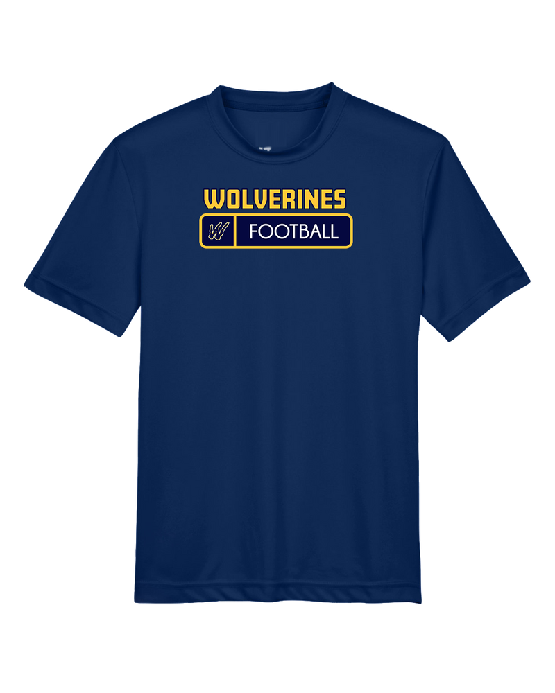 Tri City Wolverines Football Pennant - Youth Performance T-Shirt