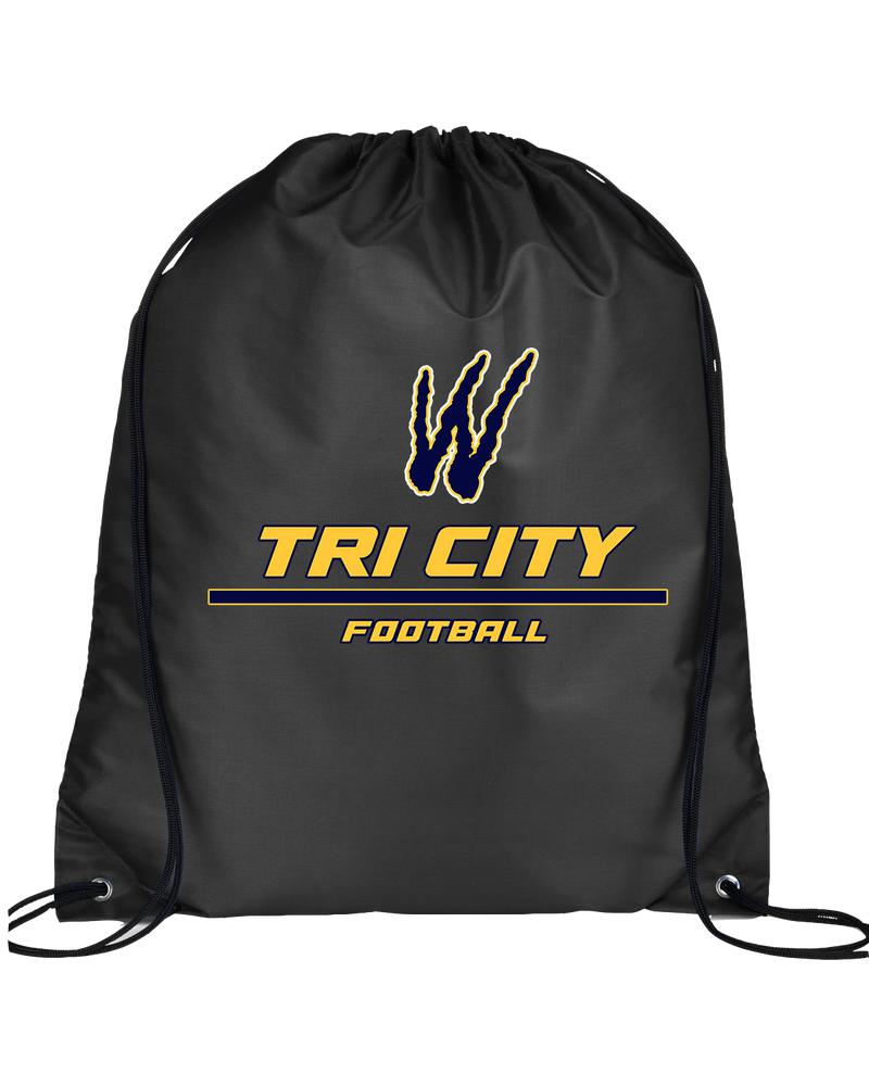 Tri City Wolverines Football Split - Drawstring Bag