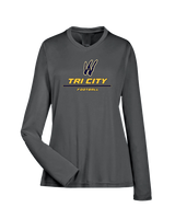 Tri City Wolverines Football Split - Womens Performance Long Sleeve