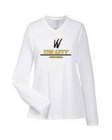 Tri City Wolverines Football Split - Womens Performance Long Sleeve