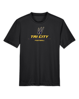 Tri City Wolverines Football Split - Youth Performance T-Shirt