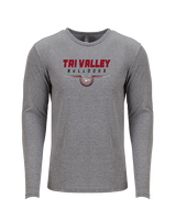 Tri Valley HS Football Design - Tri-Blend Long Sleeve