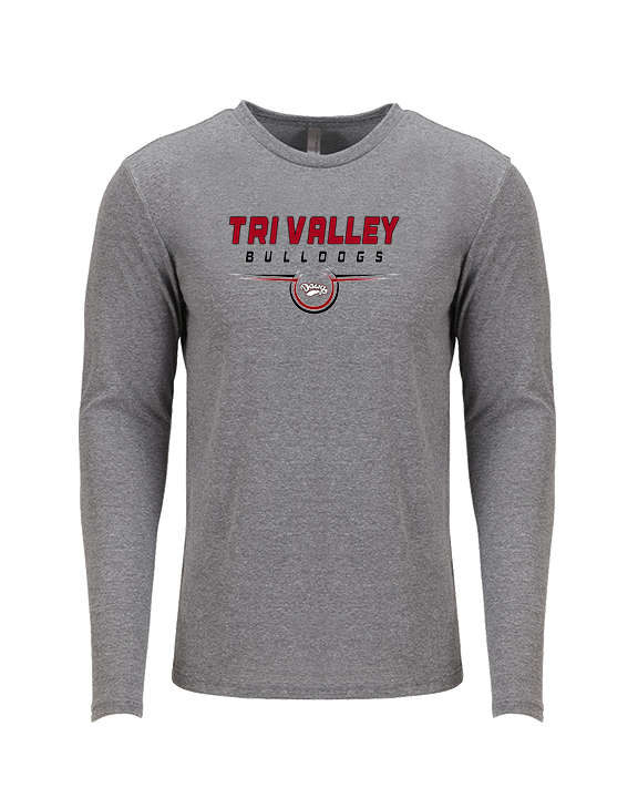 Tri Valley HS Football Design - Tri-Blend Long Sleeve