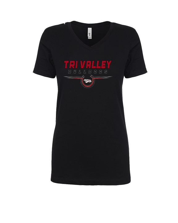 Tri Valley HS Football Design - Womens V-Neck