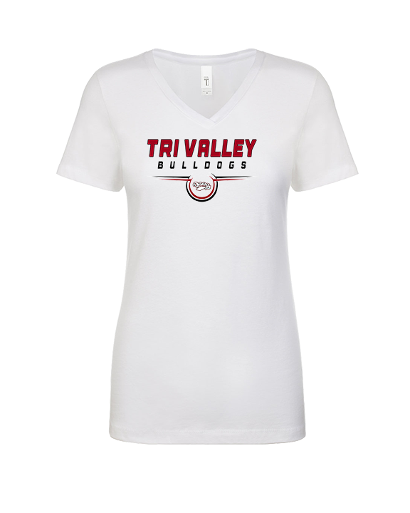 Tri Valley HS Football Design - Womens V-Neck