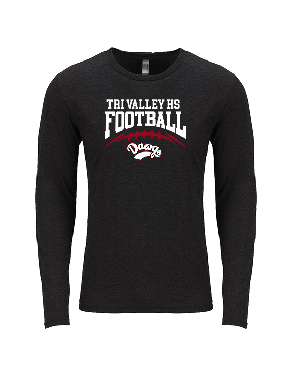 Tri Valley HS Football School Football - Tri-Blend Long Sleeve