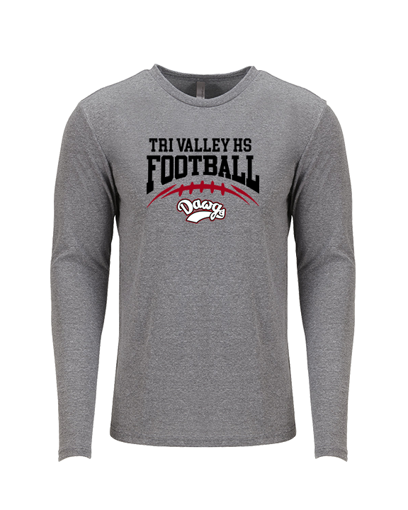 Tri Valley HS Football School Football - Tri-Blend Long Sleeve