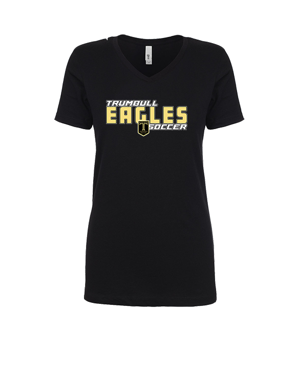 Trumbull HS Boys Soccer Bold - Womens V-Neck