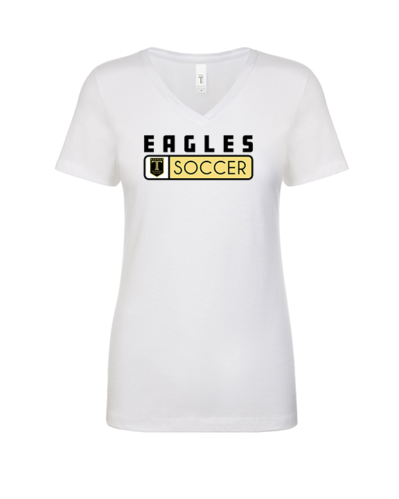 Trumbull HS Boys Soccer Pennant - Womens Vneck