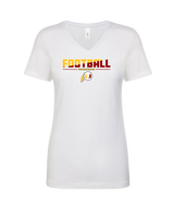 Tulare Union HS Football Cut - Womens Vneck