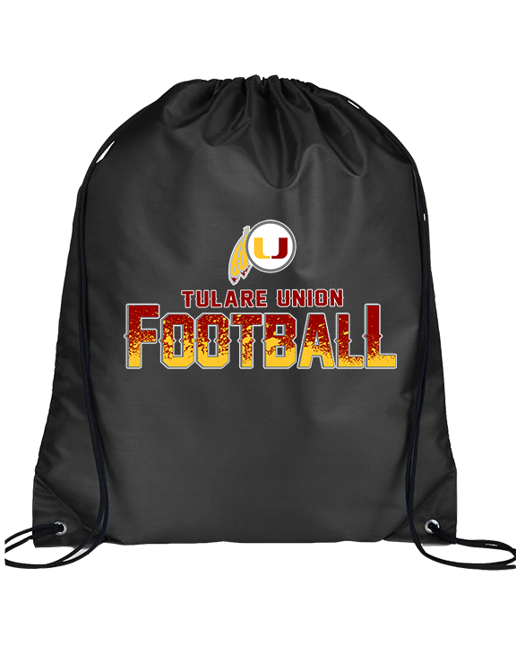 Tulare Union HS Football Splatter - Drawstring Bag
