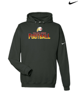Tulare Union HS Football Splatter - Nike Club Fleece Hoodie