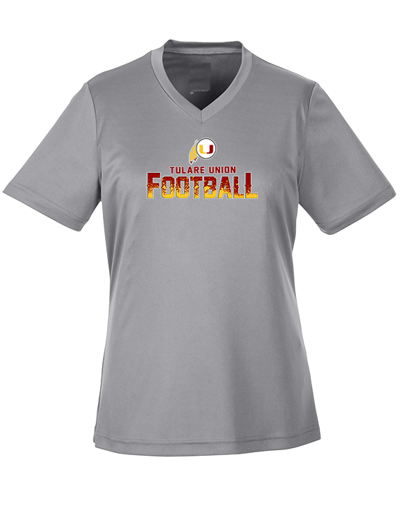 Tulare Union HS Football Splatter - Womens Performance Shirt