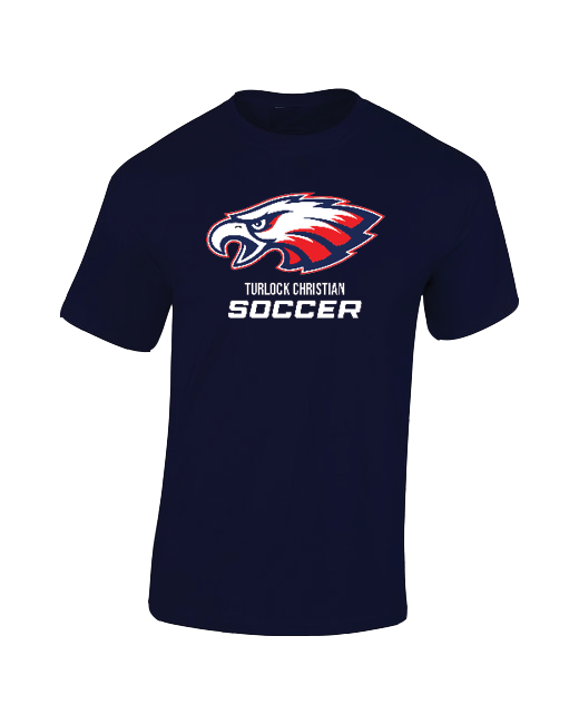 Turlock Christian HS SOCC Eagle - Cotton T-Shirt