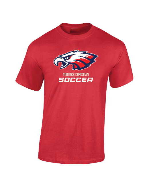 Turlock Christian HS SOCC Eagle - Cotton T-Shirt