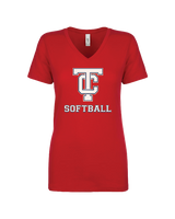 Turlock Christian HS SBALL Logo - Women’s V-Neck