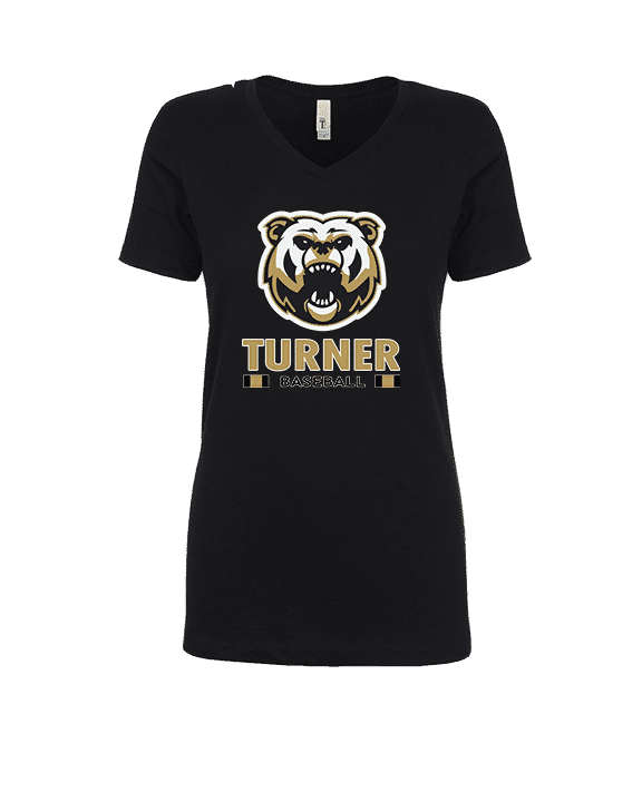 Turner HS Baseball Stacked - Womens Vneck