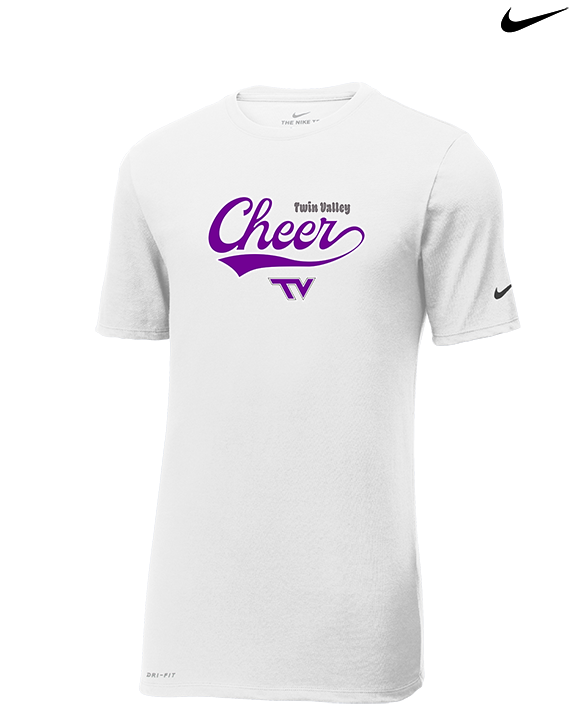 Twin Valley HS Cheer Cheer Banner - Mens Nike Cotton Poly Tee
