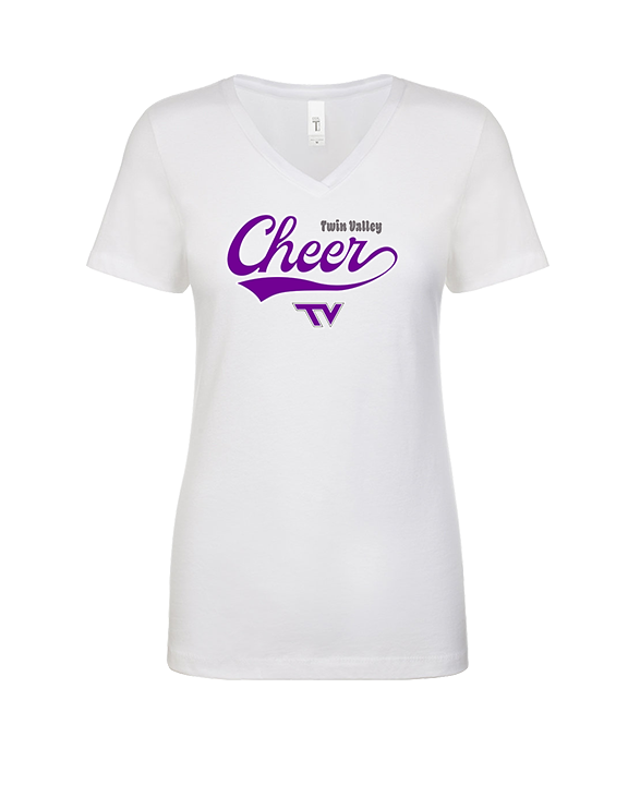 Twin Valley HS Cheer Cheer Banner - Womens V-Neck