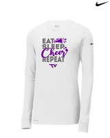 Twin Valley HS Cheer Eat Sleep Cheer - Mens Nike Longsleeve