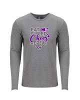 Twin Valley HS Cheer Eat Sleep Cheer - Tri-Blend Long Sleeve
