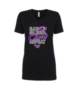 Twin Valley HS Cheer Eat Sleep Cheer - Womens Vneck