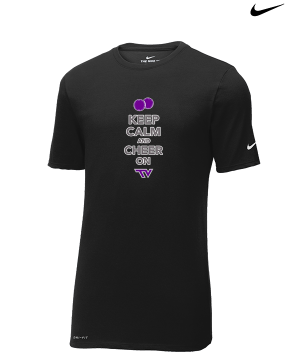 Twin Valley HS Cheer Keep Calm - Mens Nike Cotton Poly Tee
