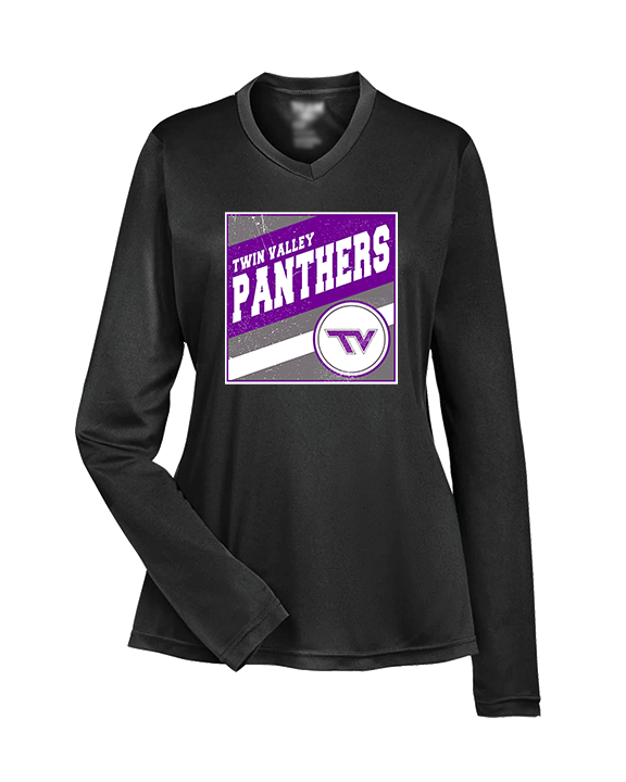 Twin Valley HS Cheer Square - Womens Performance Longsleeve